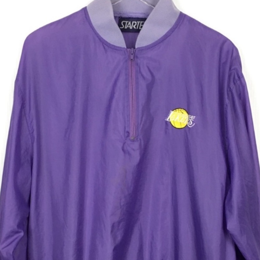Vintage Lakers Starter Windbreaker XL Jacket Excellent Condition Basketball - Picture 12 of 12